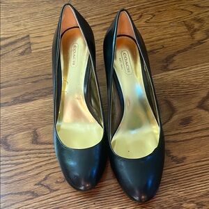 Coach — Black Leather Heels 🖤 Size 8